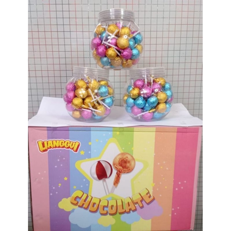 

Ready coklat lollipop 1 toples isi 50pcs