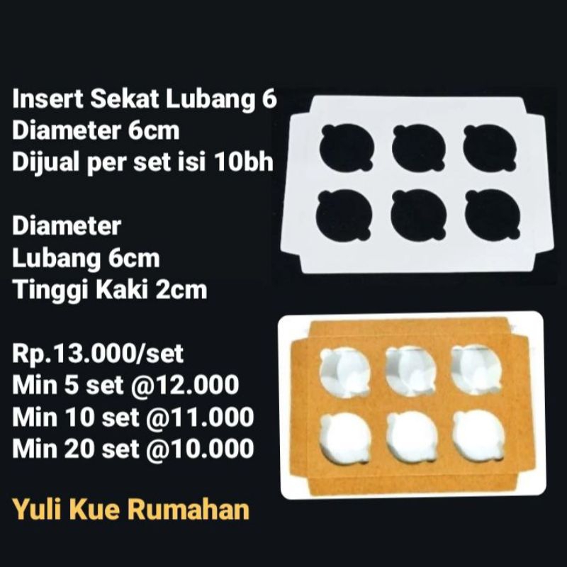 

Insert Sekat Lubang 6 Diameter 6cm dijual per set isi 10bh