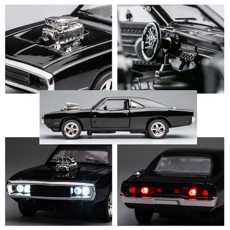 Diecast mobil Dodge Charger 1970 Miniauto Original 1:32 Miniatur Mobil Fast Furious