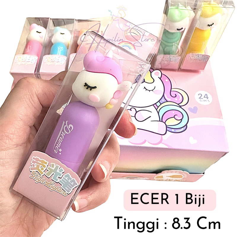 

Highlighter Kecil LUCU ECER 1 Biji Unicorn , Astronout , Dinosaurus / Highlighter 3D Super lucu / Mini Good Quality