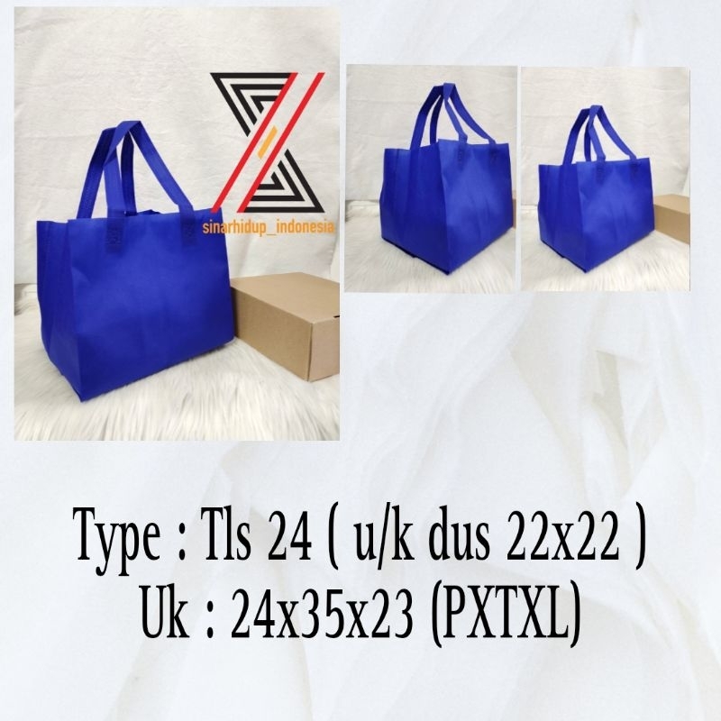 

Goodie Bag TLS 24 (24x35x23) Tas Kue Dus Kotak Nasi 22X22 Spunbond Tote Bag Press Tali Souvenir Weding Hajatan Perlusin ( 12 Pcs )