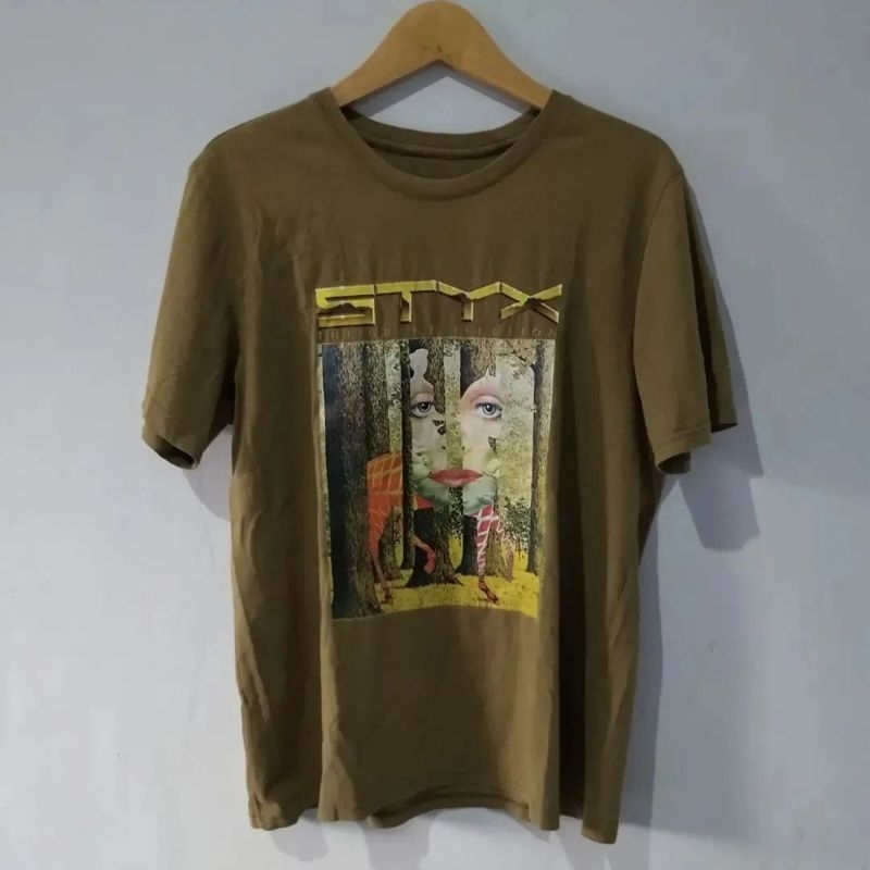 baju kaos band second vintage vtg styx metal