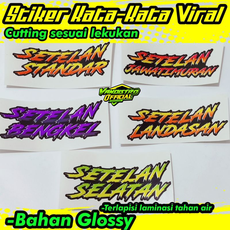 stiker setelan terbaru