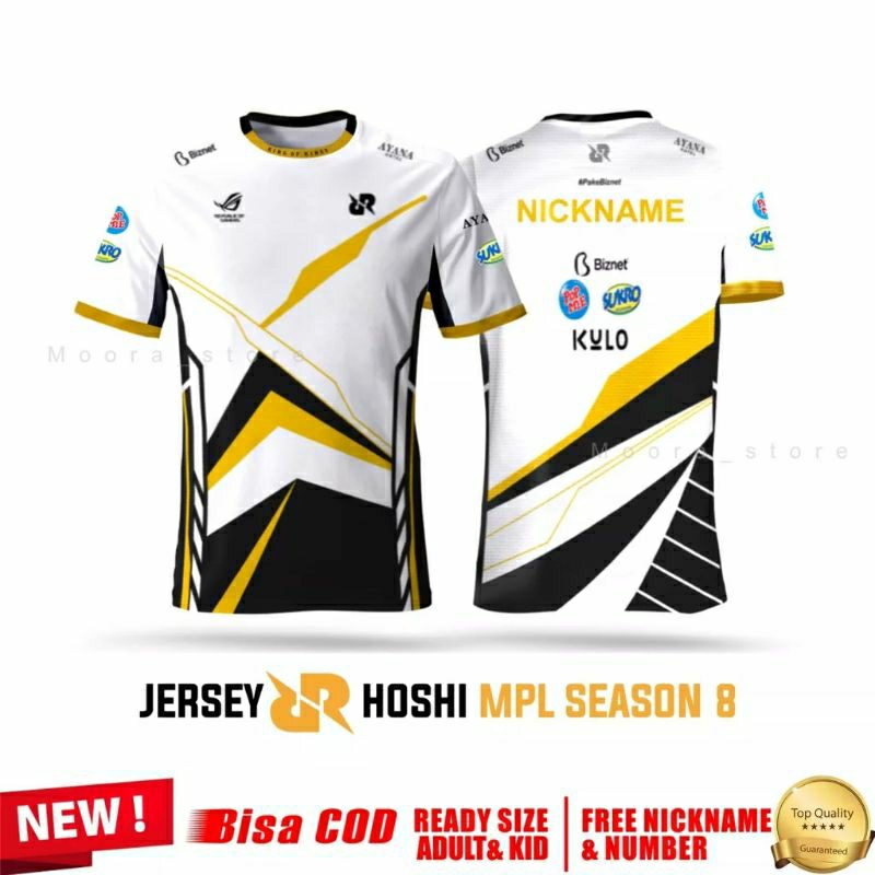 JERSEY RRQ HOSHI MPL season 8 anak & dewasa//kaos free nickname//jersey premium