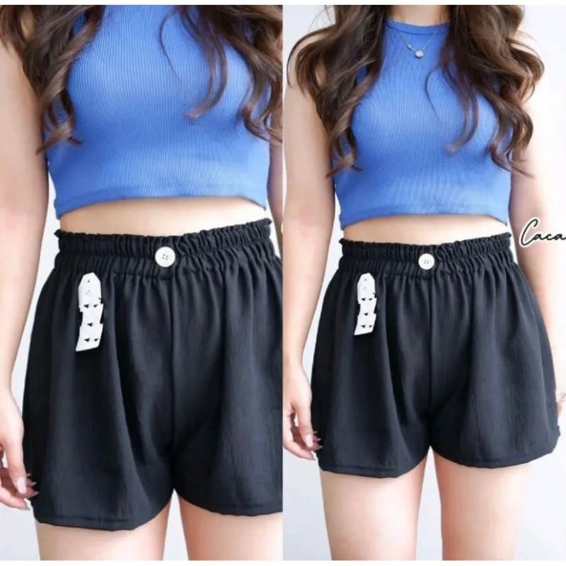 Caca Hot Pants Celana Pendek Wanita Crinkle Airflow