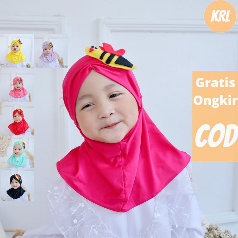 HIJAB BAYI LEBAH / HIJAB BAYI LUCU / HIJAB BAYI MURAH / HIJAB ANAK / KERUDUNG ANAK