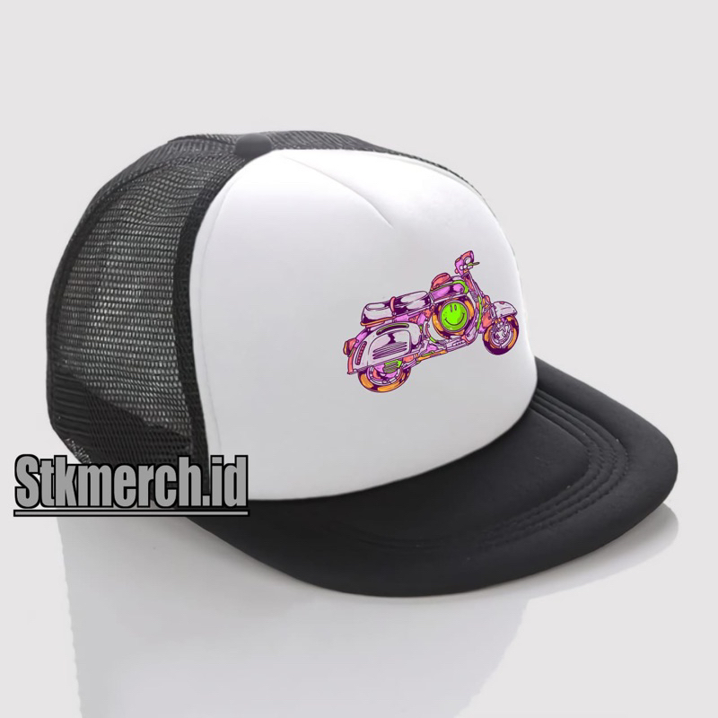Topi Snapback Trucker / Snapback Hat Trucker / Topi Jaring Distro / Topi Band Metal Hardcore Punk - 