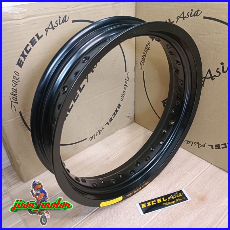 velg takasago Excel Asia 350 17 hole 36 original warna hitam glossy pelek ring 17 350 takasago Excel