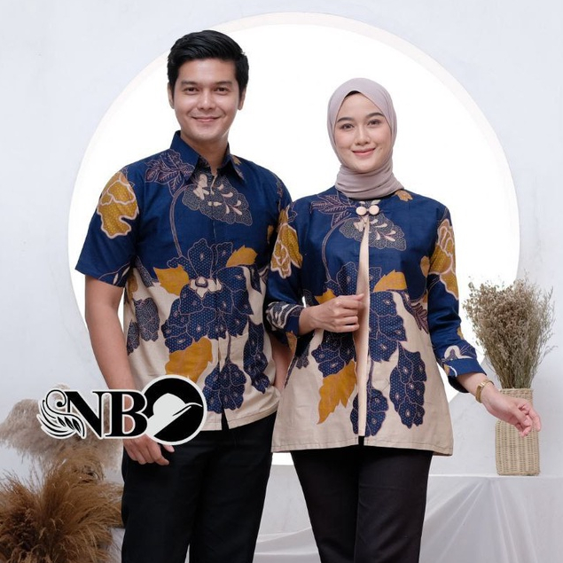 Batik Couple Modern Atasan Blouse Batik Kerja Kantor Wanita