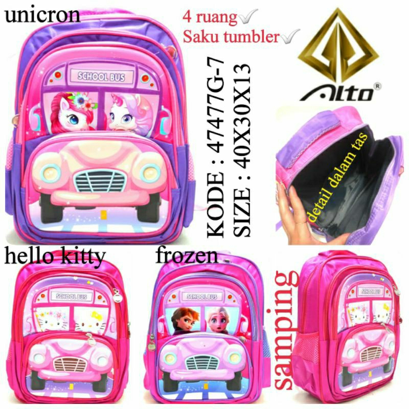 TAS RANSEL ANAK CEWEK TK BY ALTO 47477G-7.