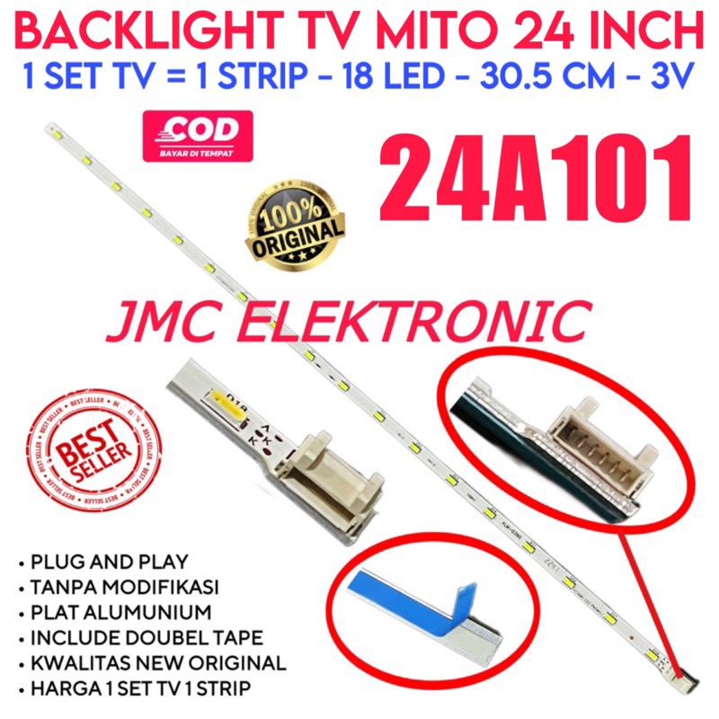 BACKLIGHT TV LED MITO 24 INC 24A101 LAMPU BL 24IN 18 LED SMD