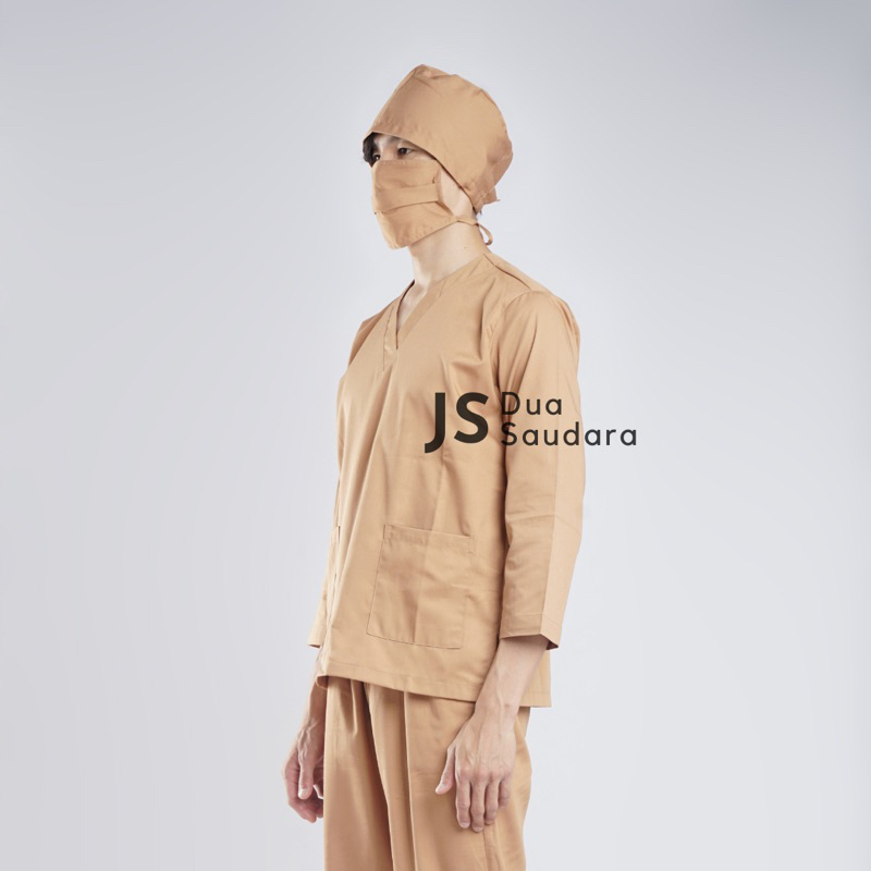 BAJU OK LENGAN PENDEK |SERAGAM OK | BAJU JAGA | BAJU PERAWAT OKA | SERAGAM JAGA | SCRUBS DOKTER