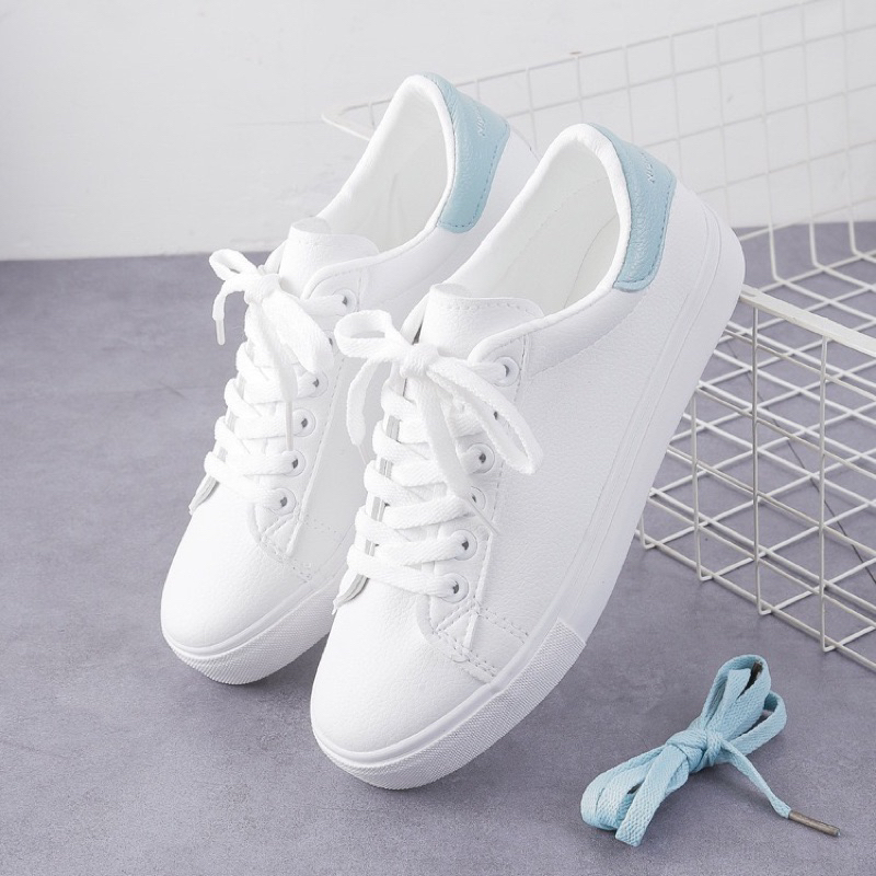 GROSIRTAS LV0115 Sepatu Sneakers Wanita Putih Import KOREA / Sepatu Fashion Premium Quality