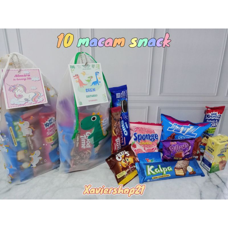 

Ssl09 Paket snack Premium Pouch Serut ISI 10 MACAM (FREE CARD)