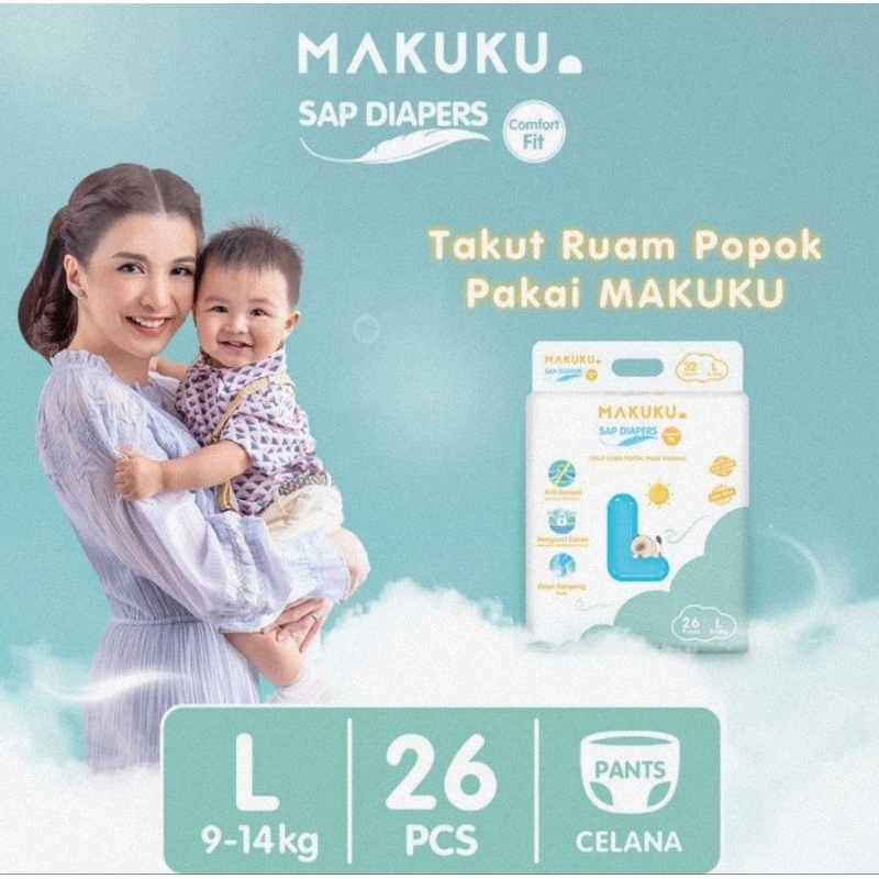 Makuku SAP Diapers Comfort Fit - Popok Bayi Sekali Pakai