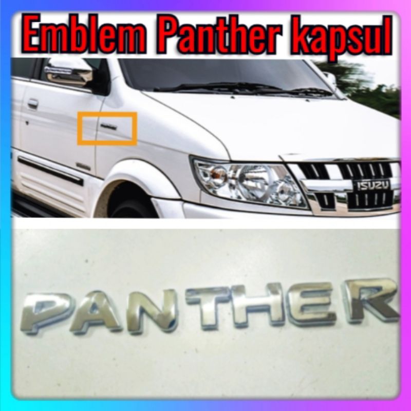 Santimak_seller - Emblem Tulisan Panther New Kapsul Logo Mobil Isuzu
