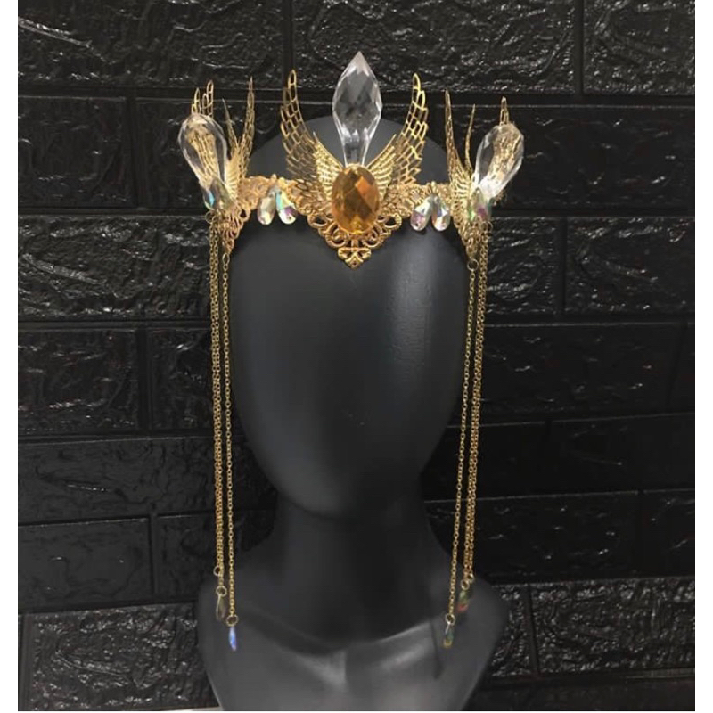 hiasan kening / bandana / bando pengantin / mahkota sultan / mahkota sayap / mahkota juntai