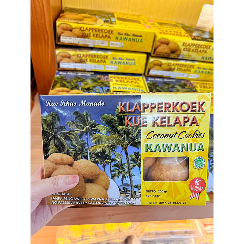 Kawanua kue Kelapa Klapperkoek | 190gr Oleh Oleh Kue Kering Khas Manado Minahasa