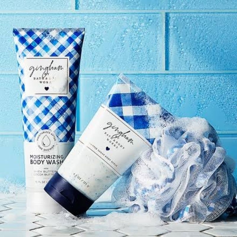 BATH &amp; BODY WORKS BBW GINGHAM SERIES MIST LOTION SHOWER GEL BODY CREAM HAND CREAM SHOWER GEL BODY CREAM LOTION MIST WASH WALLFLOWER ROOMSPRAY SCENTPORTABLE GENTLE GEL DEEP CLEANSING GENTLE FOAMING CREAMY LUXE