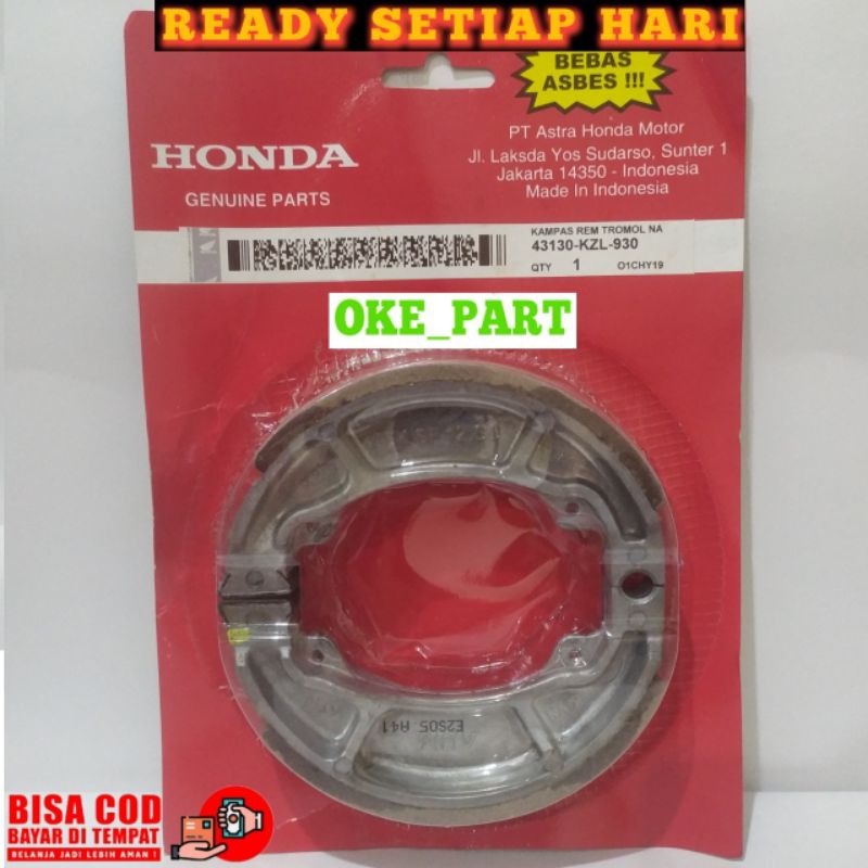 KZL kampas rem belakang honda vario 125 honda genio honda spacy 4130-kzl-930