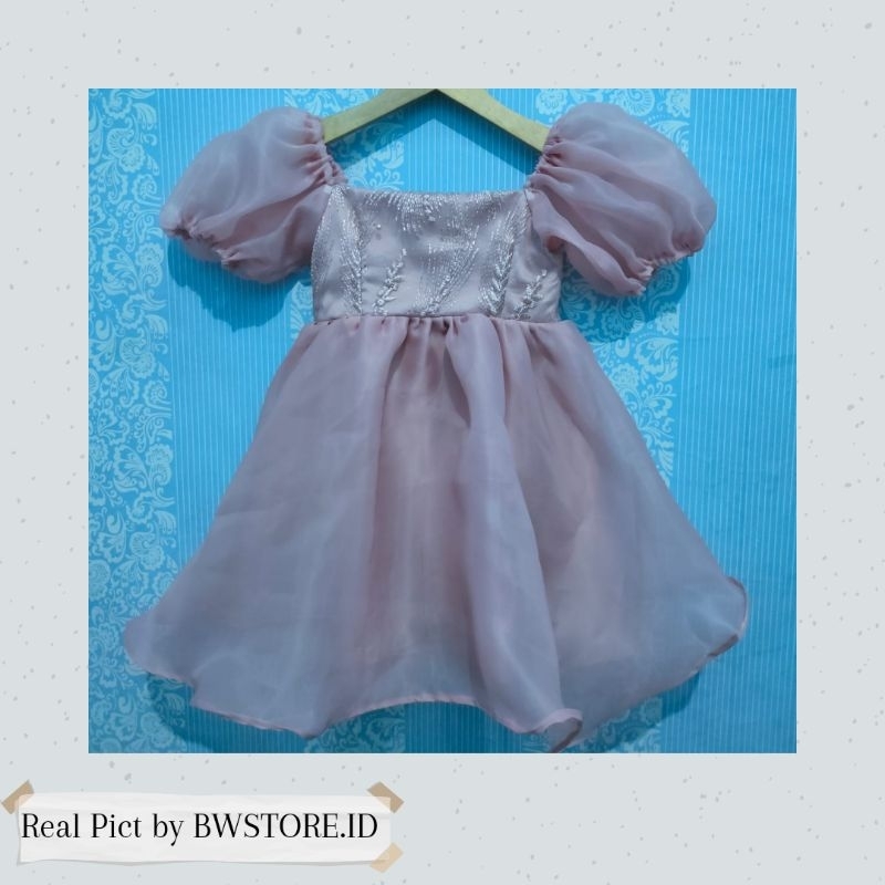 (BISA CUSTOM WARNA)Dress Pesta Anak dan Dewasa Perempuan Variasi Organza dan Brokat ~ Baju Pesta Ana