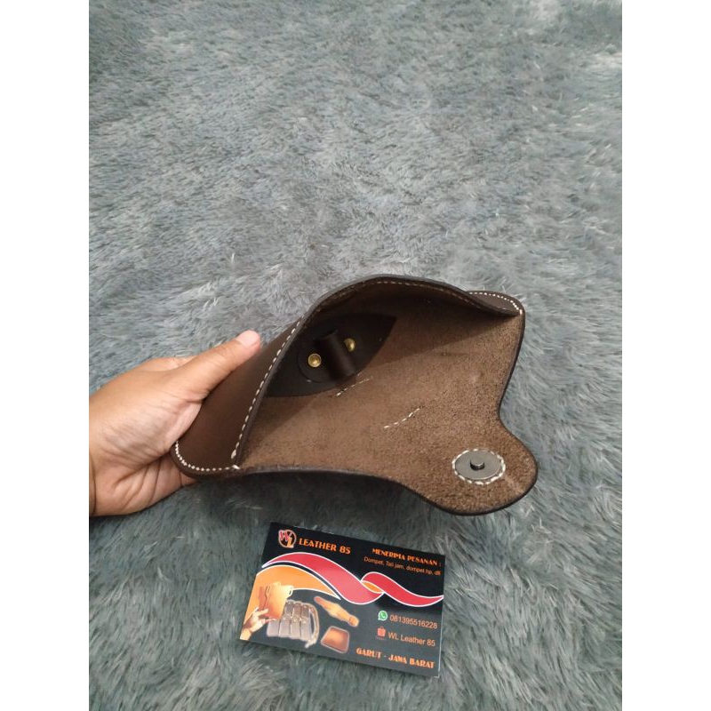 Dompet kacamata kulit asli dompet kacamata pinggang tempat kacamata handmade Wl 69