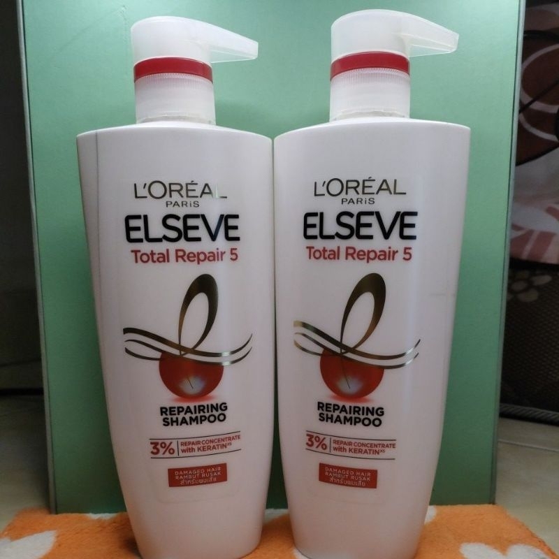 L'Oreal Paris Total Repair 5 Shampoo Hair Care - 620 ml (Perawatan Rambut Rusak dan Mudah Patah)