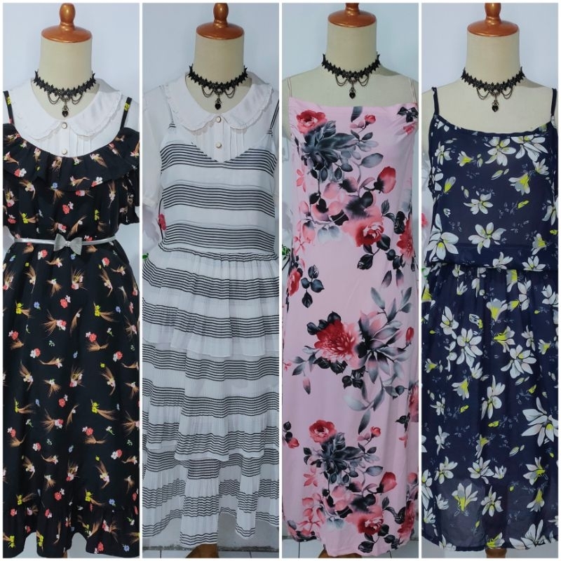 Dress preloved / overall dress / ol dress / dress kutung / dress tali satu