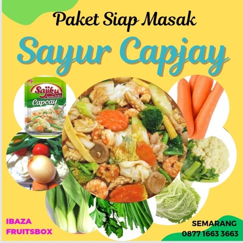 

Sayur Capjay Paket Sayur Ready To Cook Paket Sayur Capcay Lengkap Dengan Bumbu Racik Instan, Sawi Pakcoy, Sawi Putih, Kembang Kol, Kobis, Wortel, Tomat, Loncang Seledri dan Bawang Bombay