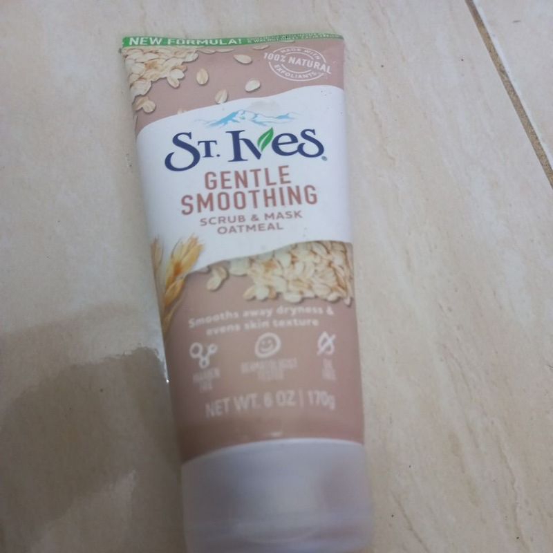 st ives gentle smoothing scrub &amp;mask oatmeal 170gr