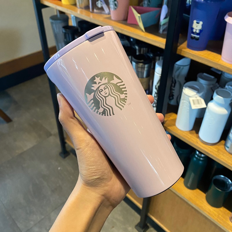 Tumbler starbucks spring 2023 corkcircle pink and purple stainless steel 16oz
