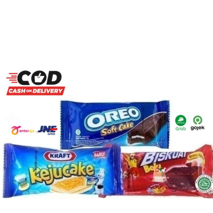 (JSO) Oreo Soft Cake / Biskuat Soft Cake / Keju Cake Kue Bolu Coklat Enak 17gr Bulu Kukus Coklat Cokelat Soft Cake Snack Cemilan Anak