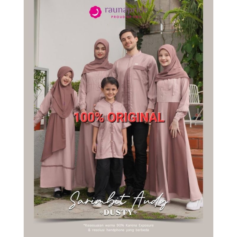 RAUNA SARIMBIT AUDY | RAUNA SARIMBIT 12 DUSTY | GAMIS SET HIJAB | COUPLE MUSLIM