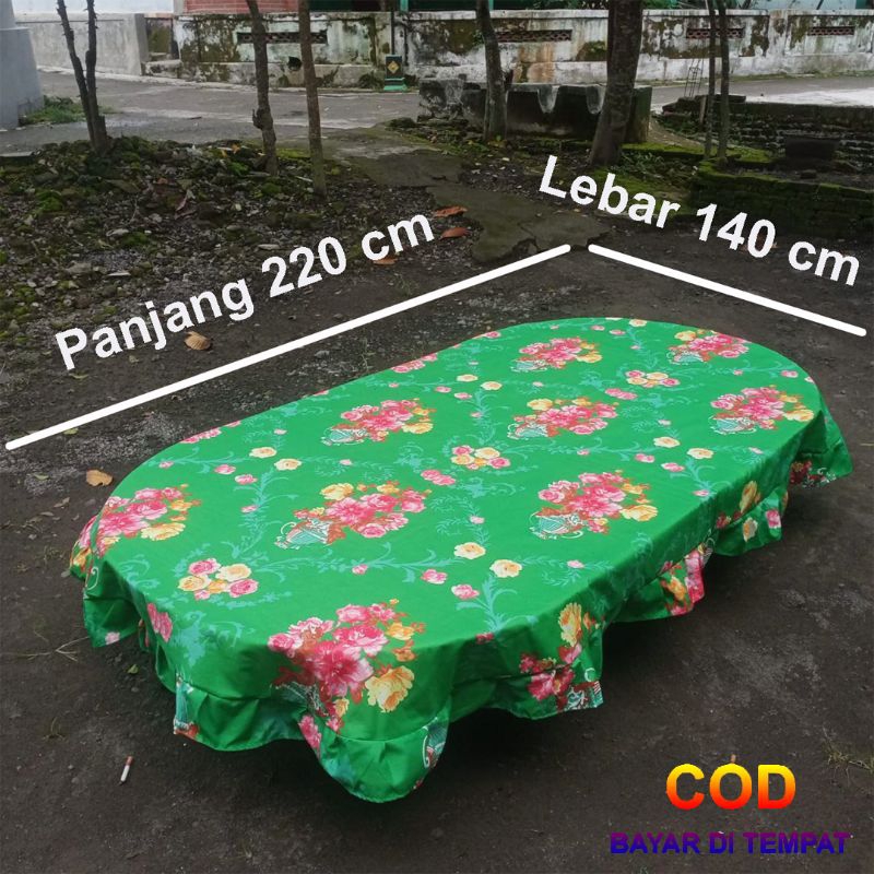 ✅COD TAPLAK MEJA MAKAN OVAL 4 DAN 6 KURSI MODEL RUMBAI ANEKA MOTIF DEKORASI PERLENGKAPAN DAPUR RUMAH