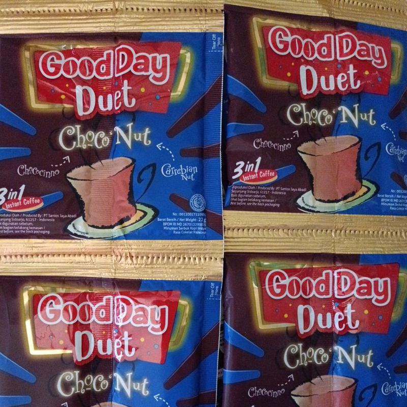 

KOPI BUBUK INSTAN GOOD DAY DUET CHOCO NUT 22g