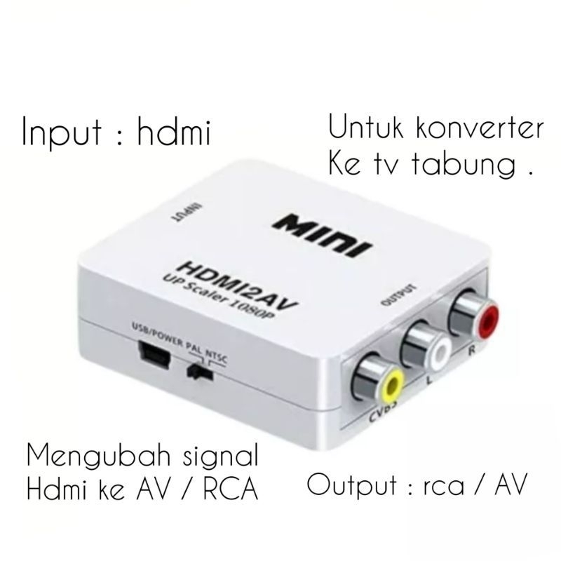 PAKET ANYCAST DONGLE PLUS CONVERTER HDMI TO RCA / ALAT UNTUK MENYAMBUNGKAN HP KE TV TABUNG / PENGHUBUNG HP KE TV TABUNG