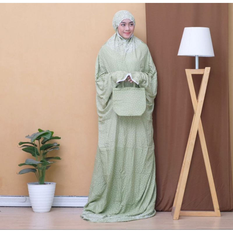 mukena terusan / mukena terusan dewasa / mukena terusan batik