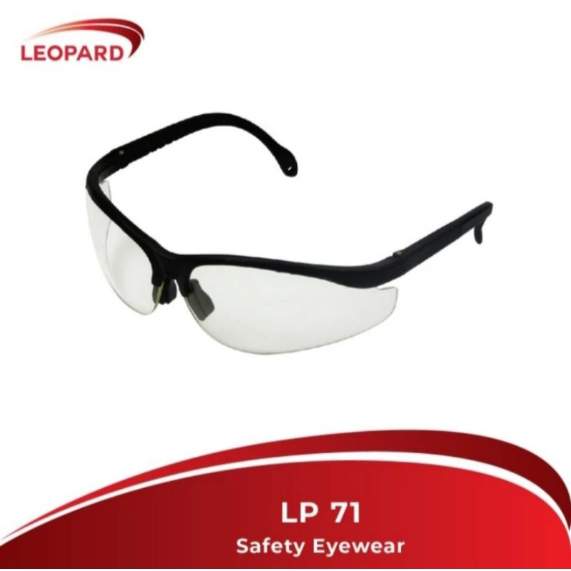 Kacamata Safety Leopard LP 71 Clear Original Leopard Berkualitas