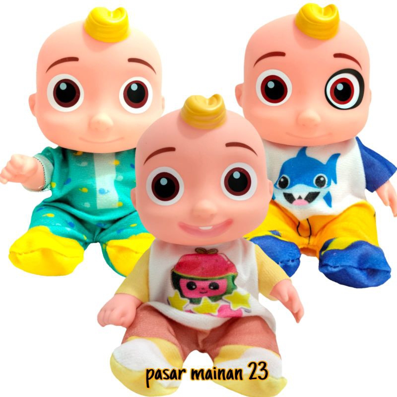figure Cocomelon JJ Musical Bedtime Little Plush Mainan boneka Baby Cocomelon