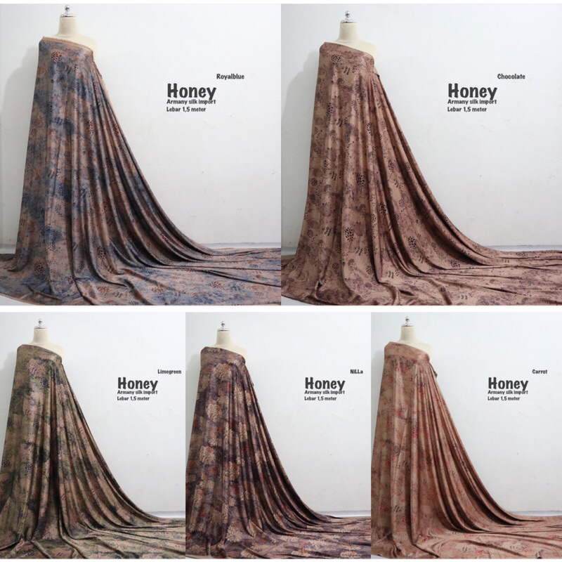 Kain arnami silk import | motif honey | motif lucu