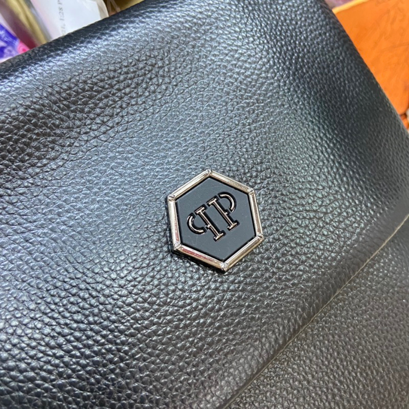 Tas selempang pria kulit asli Philip plein import tas slempang pria