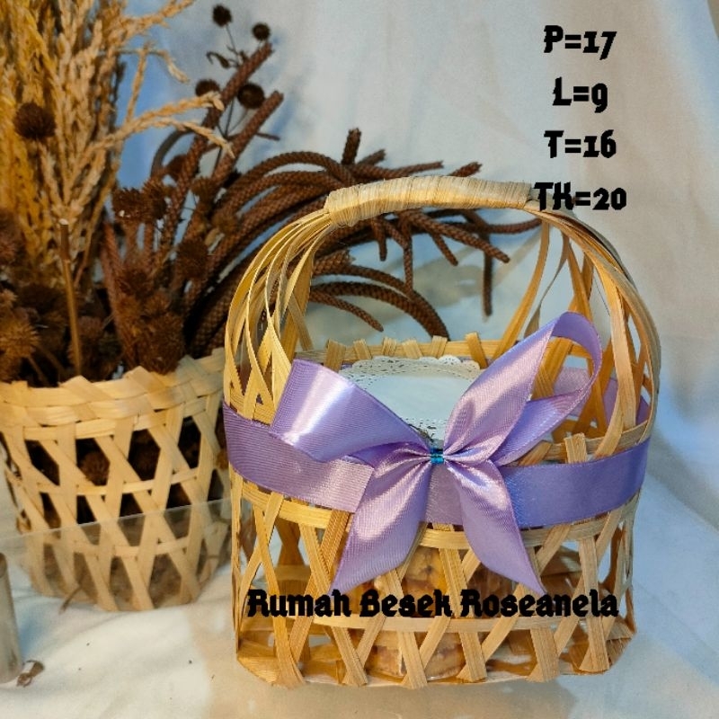Besek Bambu | Tas anyaman bambu Keranjang Hampers Mini Snack