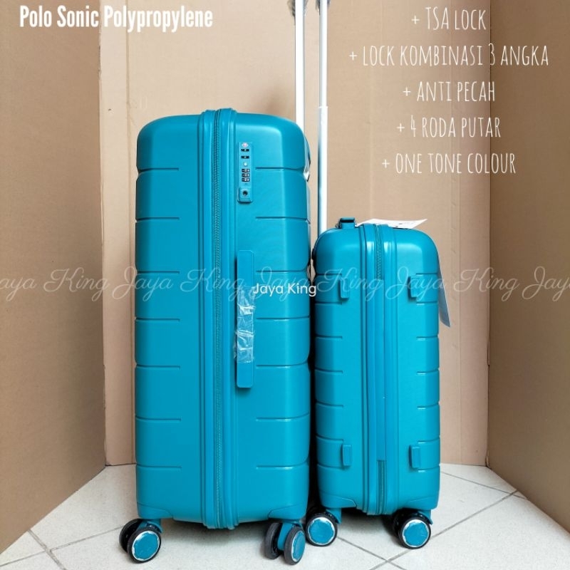 Koper Fiber 20 Inch POLO CLASSIC SONIC Bahan PP Anti Pecah TSA Lock Kunci Tanam Expandable