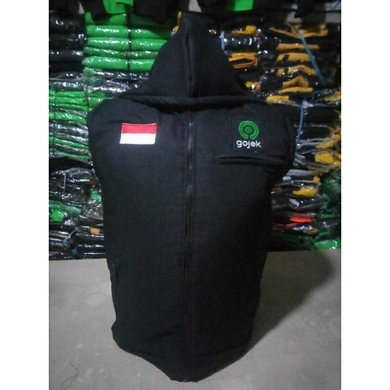 rompi driver gojek hitam polos terbaru