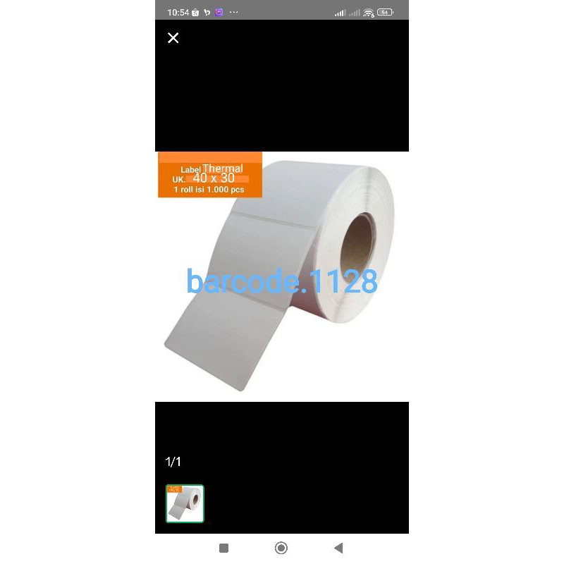 

Label Sticker Thermal Uk. 40 mmx30mm 1 line isi 1000 pcs utk 58LPXP-420, XP4601, XP385, XP360