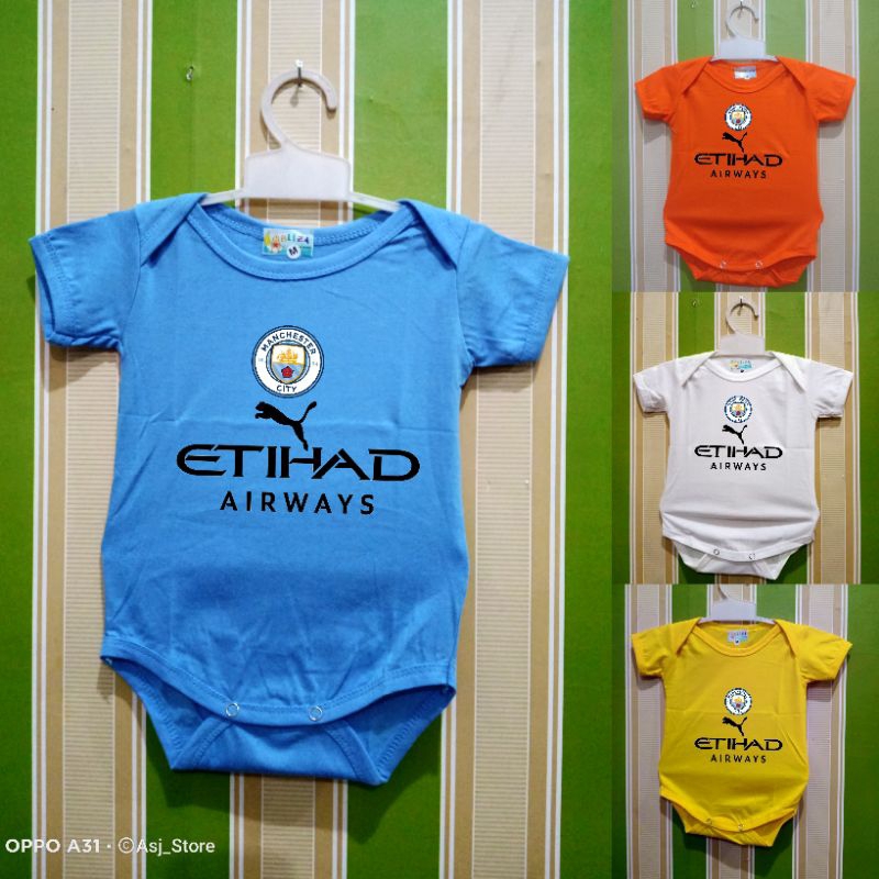 Jumper Baju Bola Bayi Cotton Manchester City