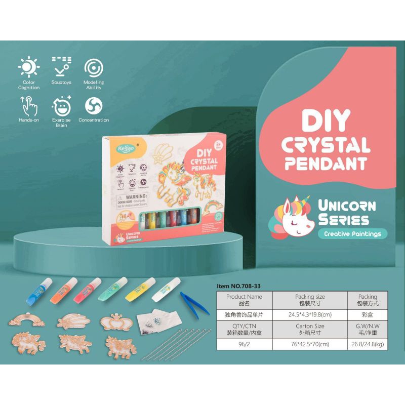 Mainan Diy Cristal Pendant/ Diy gantungan kunci/Mainan Mewarnai Anak