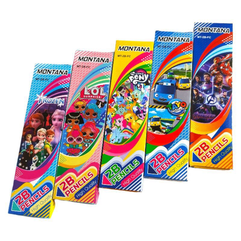 

Pensil 2B Montana 1 lusin 12 pcs karakter anak