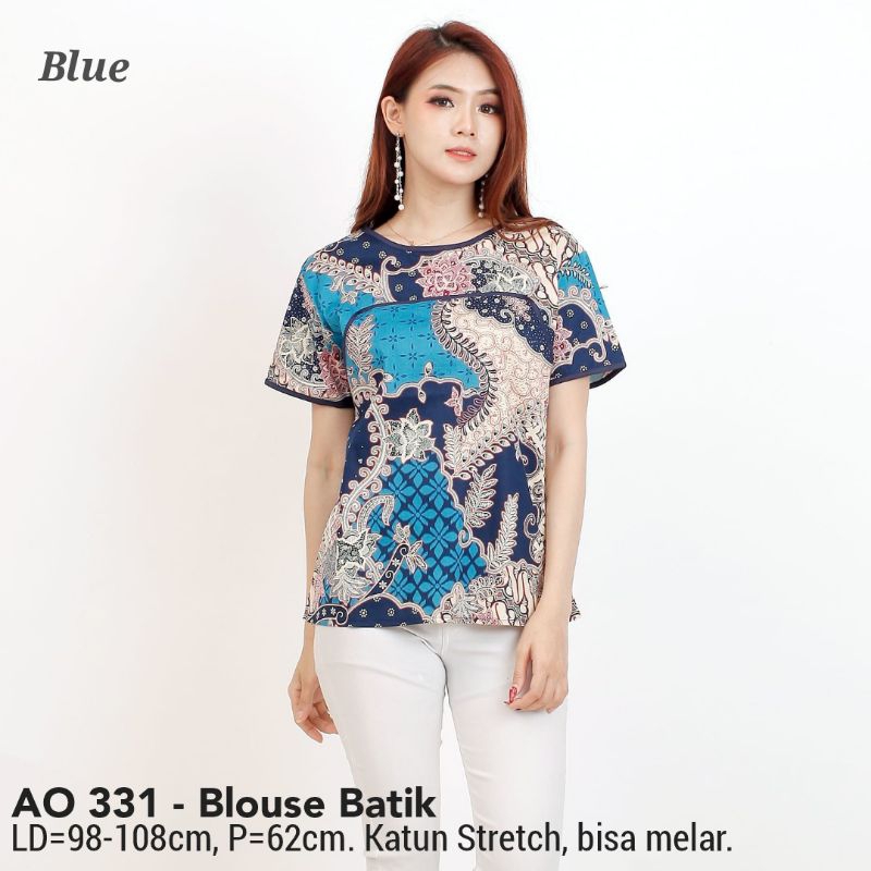 BLOUSE DELLA BATIK MODERN ATASAN KERJA 331 KANTOR WANITA MURAH BAJU CEWEK ETNIK