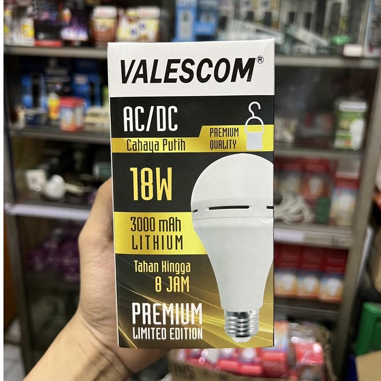 VALESCOM LAMPU EMERGENCY 18W 18 Watt AC DC GENIUS Lampu darurat PINTAR AJAIB